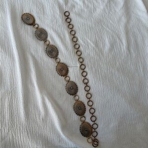 Urban Outfitters Bronze Sunburst Belt